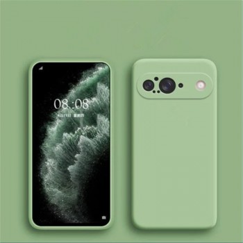 Liquid Air silikoninis šviesiai žalias dėklas - su kameros apsauga (Google Pixel 9)